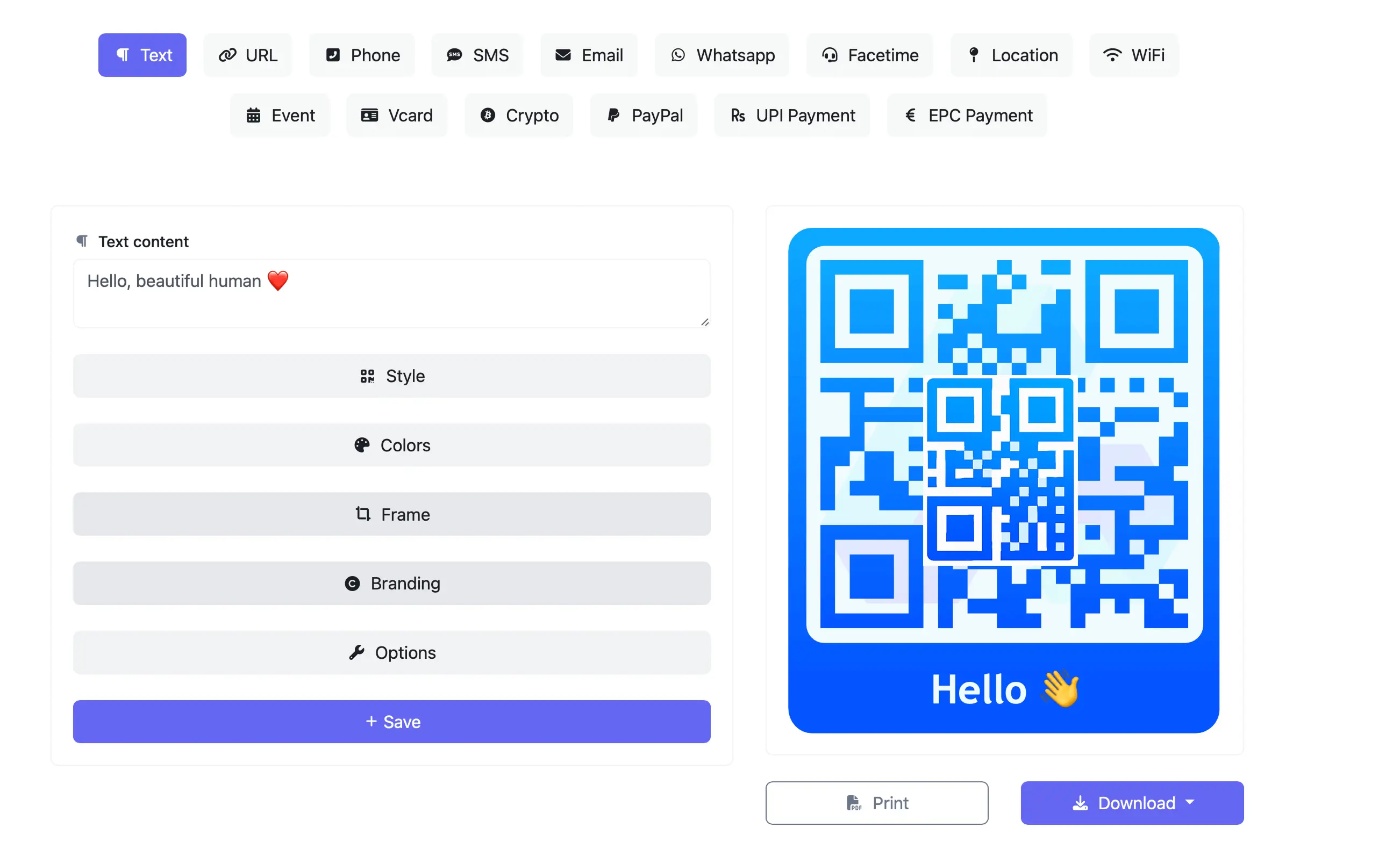 Screenshot of app dashboard